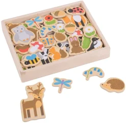 Hot BigJigs Woodland Magnets with Wooden Box Role Play|Pre School