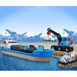 Clearance World Freight Ship and Crane 33534 Trains And Vehicles|Trains And Vehicles