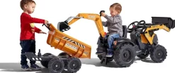 Discount Age 3+ Case Tractor with Loader, Maxi Twin Axel Trailer and Back Hoe 997W Trucks|Ride Ons