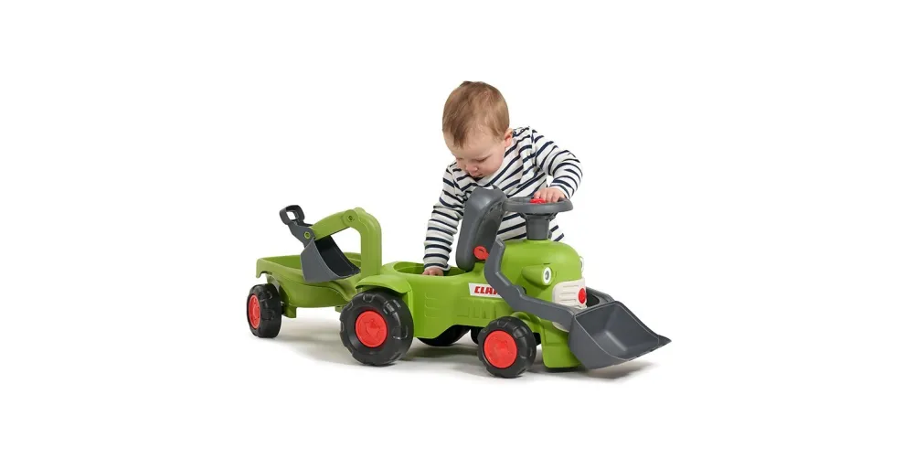 New Age 1+ Claas Baby Tractor with Loader, Back Hoe and Trailer Trucks|Ride Ons