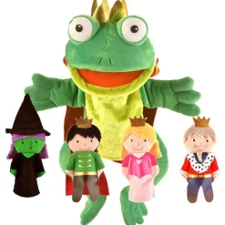 Sale Fiesta Frog Princes Hand Puppet and Finger Puppet Set Pre School|Hand Puppets