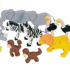 New Wooden African Animals Pre School|Model Animals