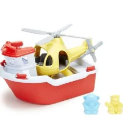 New Rescue Boat and Helicopter Toy with Mini Figures Trains And Vehicles|Pre School