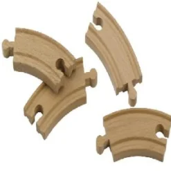Discount Short Curved Wooden Train Track Train Tracks|Train Accessories