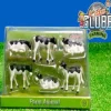 Outlet Black and White Calves Role Play|Model Animals
