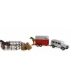Hot Landrover and Horse Trailer set with Fences and Feed 1:32 scale Trucks|Model Animals