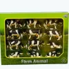 Sale Pack Of 12 Cows Lying down and Standing Black and White Role Play|Model Animals