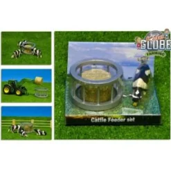 Ring Feeder with Hay and a Cow Role Play|Model Animals