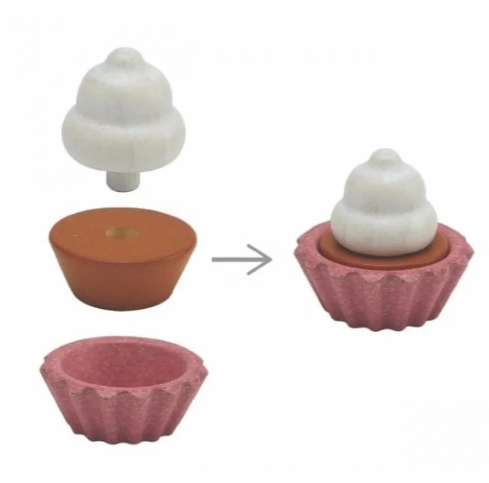 Discount Cupcake Set Wooden Role Play|Pre School