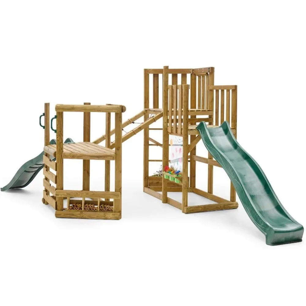 New Discovery Adventure Play Centre with 2 Slides and 3 Platforms Climbing Frames|Pre School
