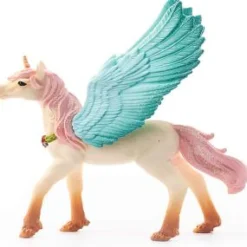 Outlet Pegasus Winged Foal with Flowers Role Play|Model Animals