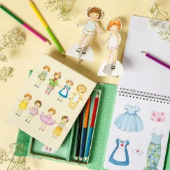 Hot Tiger Tribe Paper Doll Dress Up and Draw Kit Vintage Role Play|Pre School