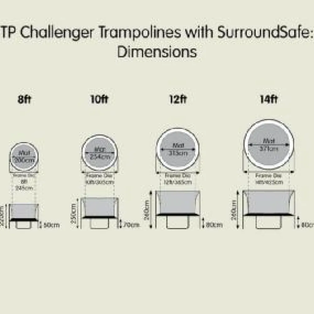 New Challenger 14ft Blue Trampoline Trampolines