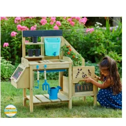 Clearance Deluxe Wooden Potting Bench Garden Toys|Kitchens