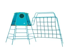 New Explorer Metal Climbing Frame Blue with Monkey Bridge Blue Pre School|Climbing Frames