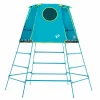 New Explorer Metal Climbing Frame Blue with Platform & Den Pre School|Slides