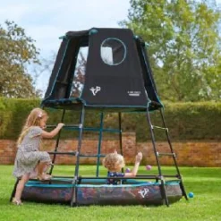 Best Explorer Metal Climbing Frame Black Edition with Platform, Den and Ball Pit Slides|Climbing Frames