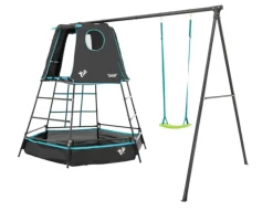 Hot Explorer Metal Climbing Frame Black and Swing Black Pre School|Swings
