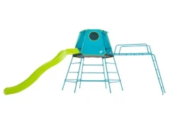 Discount Explorer Metal Climbing Frame Blue with Jungle Run and Ripple slide with Attachment Bracket Pre School|Slides