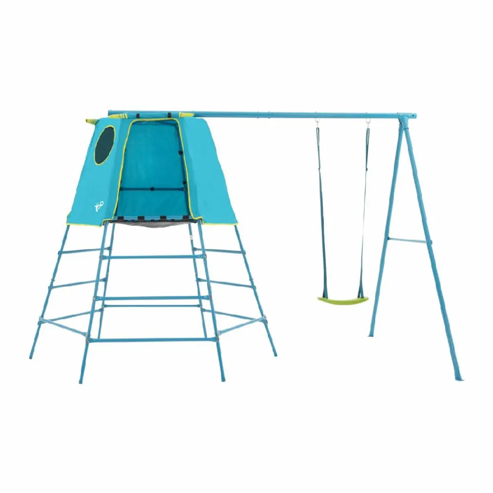 Hot Explorer Metal Climbing Frame Blue and Swing Blue Climbing Frames
