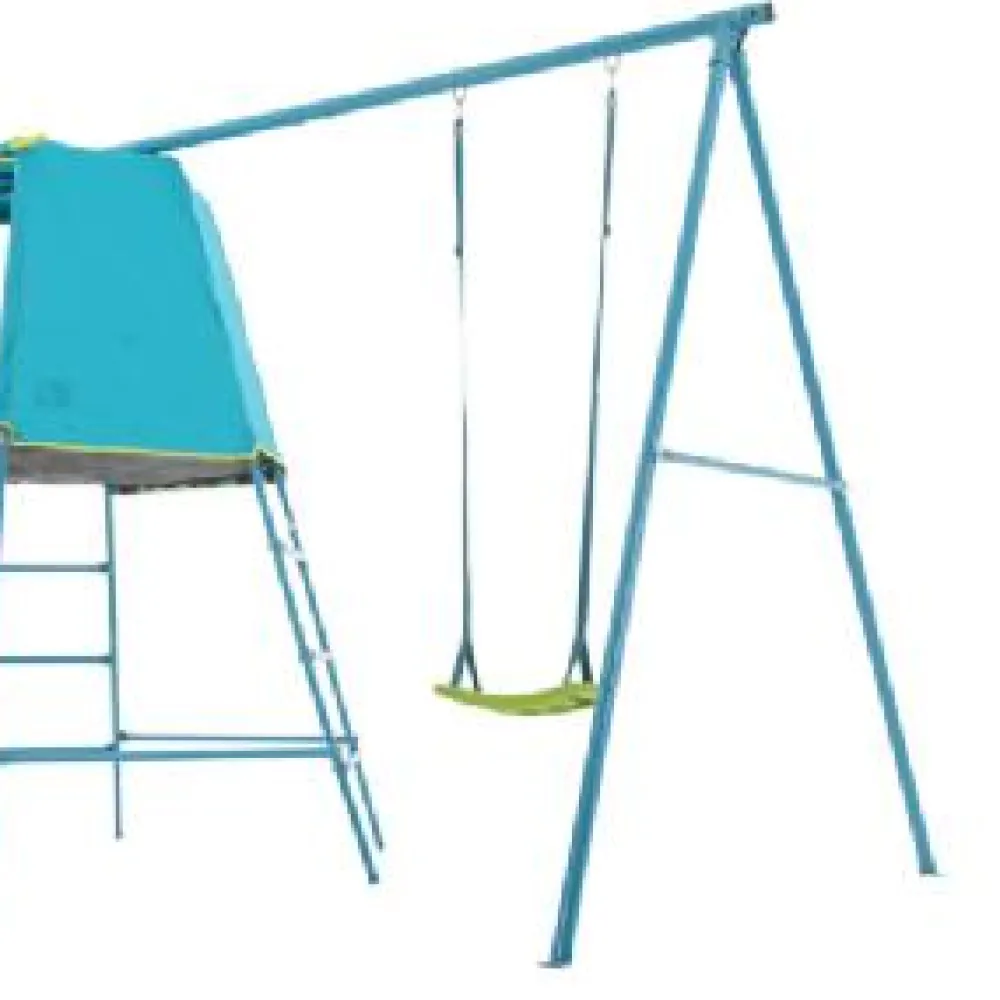 Hot Explorer Metal Climbing Frame Blue and Swing Blue Climbing Frames