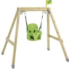 Online Forest Acorn Growable Wooden Swing Set with FoldAway swing seat and single swing seat Pre School|Swings