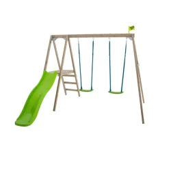 New Forest Double Multiplay Swing and Slide Set Swings|Climbing Frames