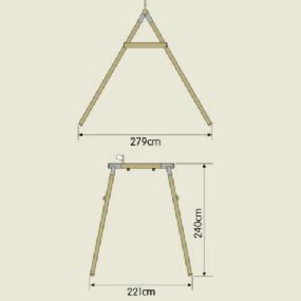 Knightswood Swing Frame Single Swings|Swings