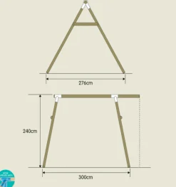 Hot Knightswood Wooden Swing Frame Double and Extension Swings|Swings