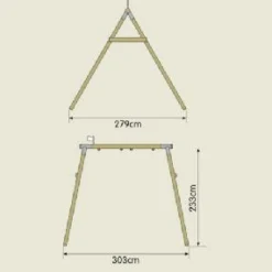 Outlet Knightswood Wooden Swing Frame Double Swings|Swings