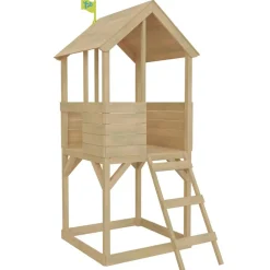 Treehouse Wooden Play Tower + Slide Houses|Climbing Frames