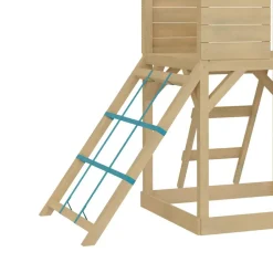 Treehouse Wooden Play Tower Cargo Net Climbing Accessories|Climbing Accessories