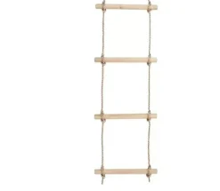 New Wooden 4 Rung Rope Ladder Games|Climbing Frames
