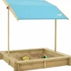 Hot Wooden Sandpit with Sun Canopy Pre School|Garden Toys